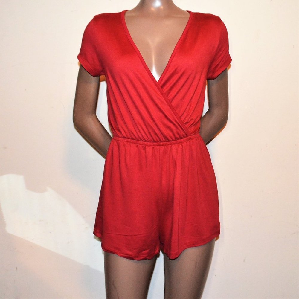 Rue21 Short Sleeve V Neck Romper Sz Small